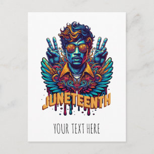 Cool Juneteenth Black History Month Angel Freedom Postcard
