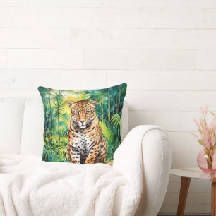 Cool jungle leopard lovers cushion
