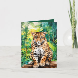 Cool jungle leopard lovers  note card