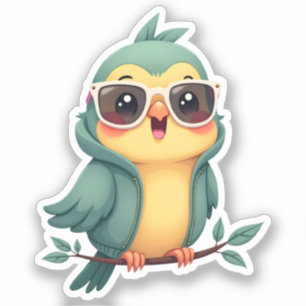 Cool Jungle Parrot Tropical Kawaii Bird