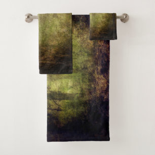 Cool Jungle theme trees texture background design Bath Towel Set