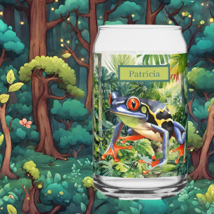 Cool Jungle tree frog lovers add name  Can Glass