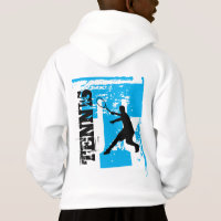 Cool junior tennis player pullover hoodie for kids
