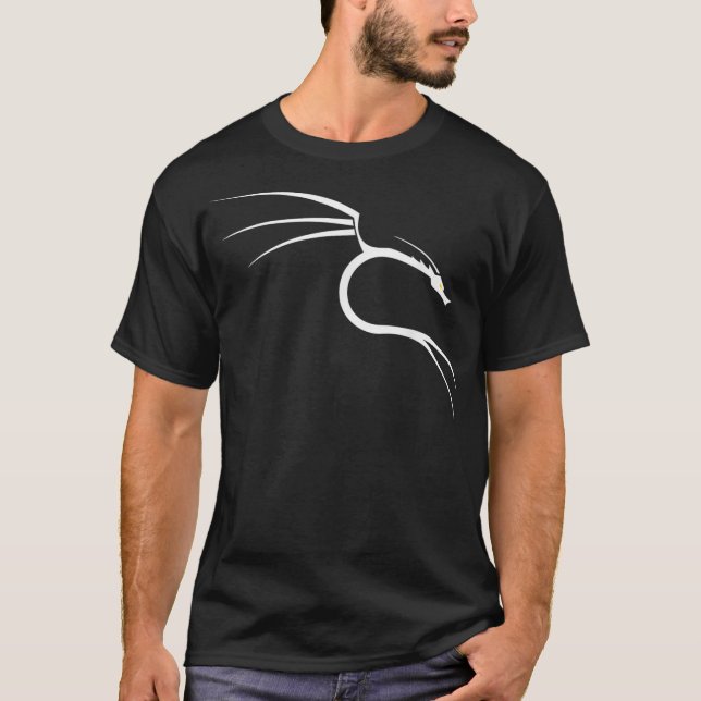 Cool Kali Linu Dragon Hacker T-Shirt (Front)