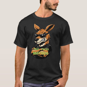 Cool Kangaroo Fast Paced Mayhem Black T-Shirt