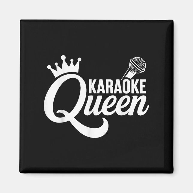Cool Karaoke Art For Women Girls Singing Music Kar Magnet (Front)