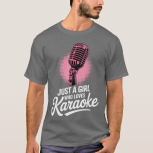 Cool Karaoke Art for Women Girls Singing Music Kar T-Shirt