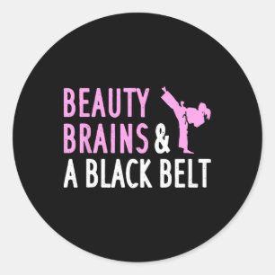 Cool Karate Design For Women Girls Martial Arts Ka Classic Round Sticker