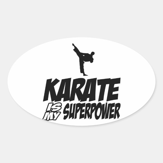 Cool KARATE designs Oval Sticker (Front)