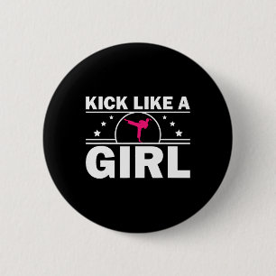 Cool Karate Gift Kickboxing Karate Lover Taekwondo 6 Cm Round Badge