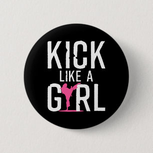 Cool Karate Gift Kickboxing Karate Lover Taekwondo 6 Cm Round Badge