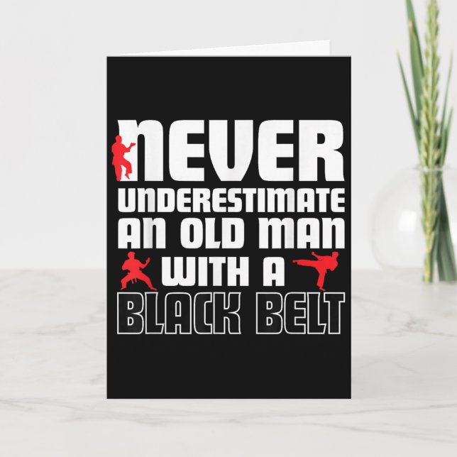 Cool Karate Humor Shirt For Men. Funny Martial Art Card (Front)