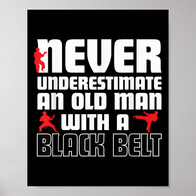 Cool Karate Humor Shirt For Men. Funny Martial Art Poster (Front)