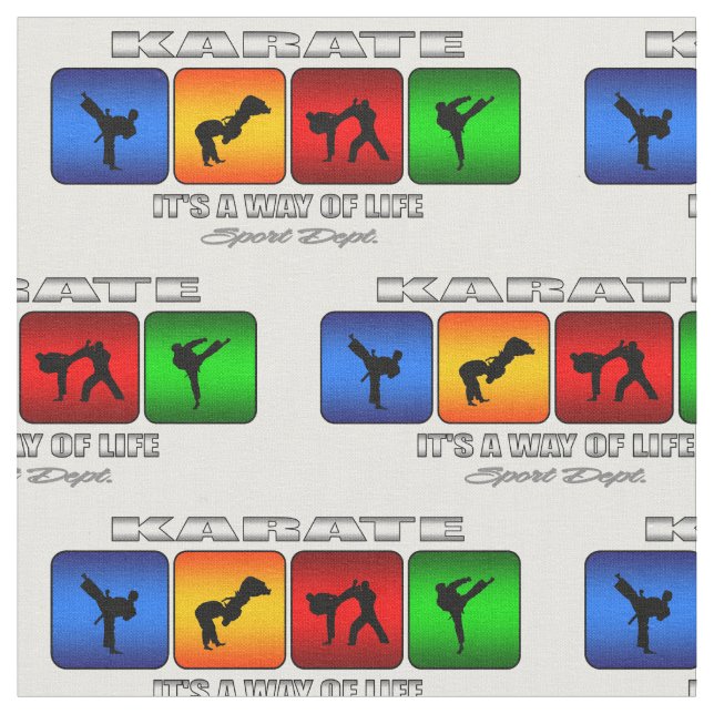 Cool Karate It Is A Way Of Life Fabric (Close Up)