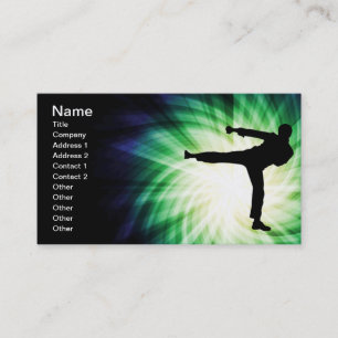 Cool Karate Kick Business Card