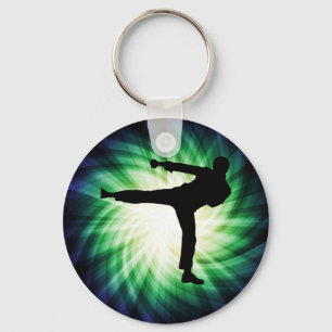 Cool Karate Kick Key Ring