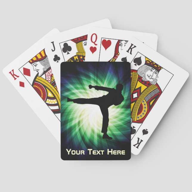 Cool Karate Kick Playing Cards (Back)