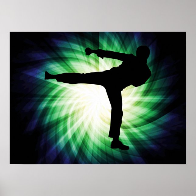 Cool Karate Kick Poster (Front)