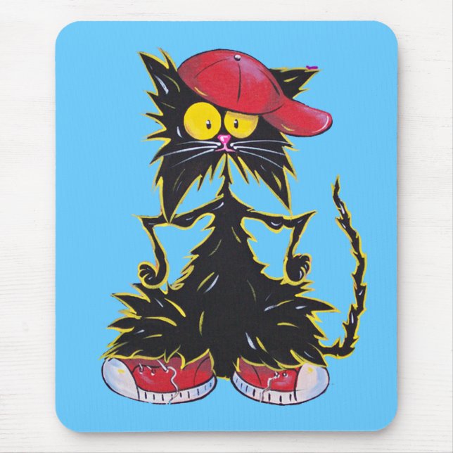 Cool Kat Hip Hop Mouse Mat (Front)