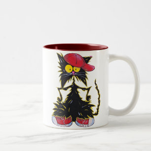 Cool Kat Hip Hop Two-Tone Coffee Mug