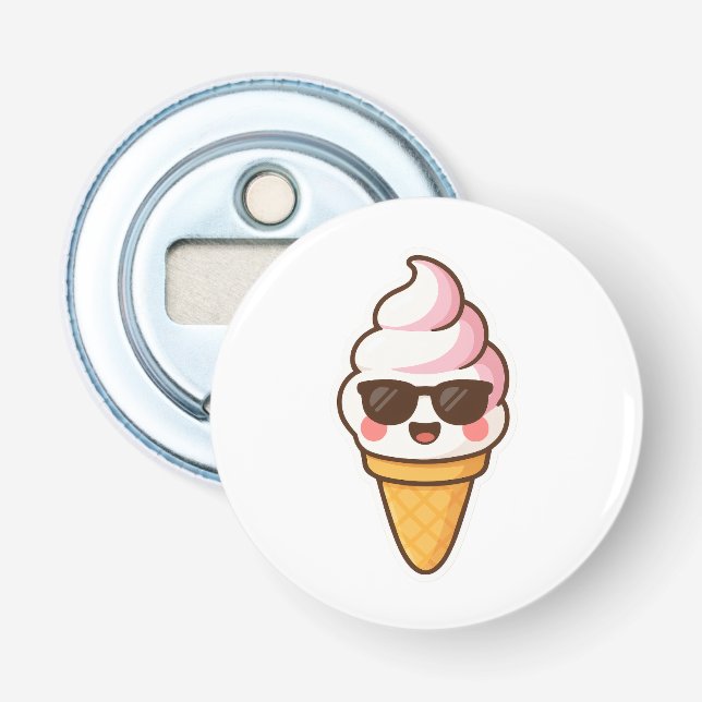 Cool Kawaii Ice Cream Bottle Opener (Front)