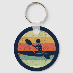 Cool Kayak Sunset Key Ring