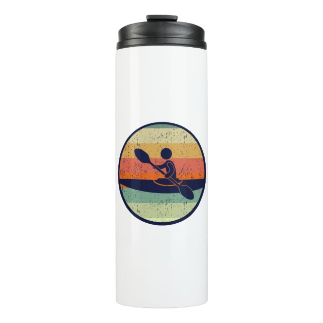 Cool Kayak Sunset Thermal Tumbler (Front)