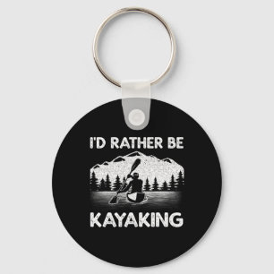 Cool Kayaking Art For Men Women Kayak Paddle Boati Key Ring