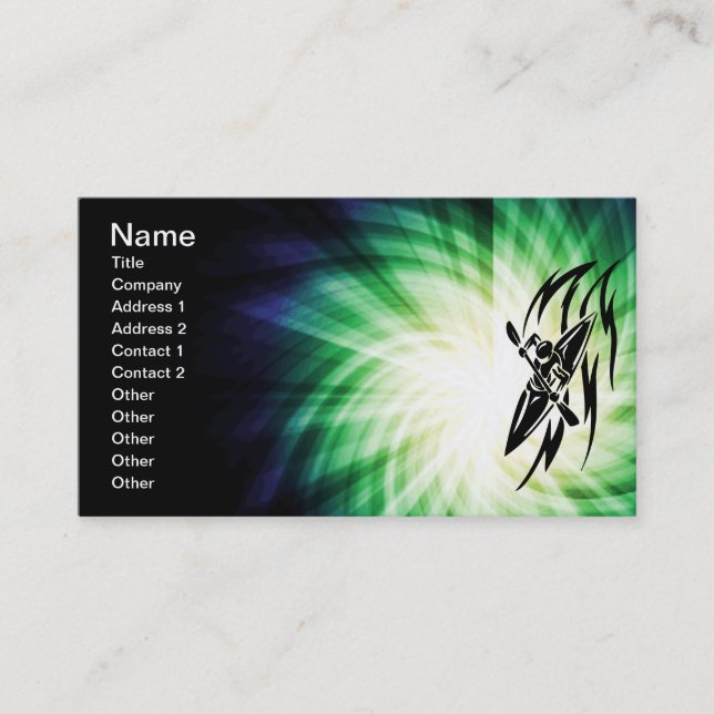 Cool Kayaking Business Card (Front)