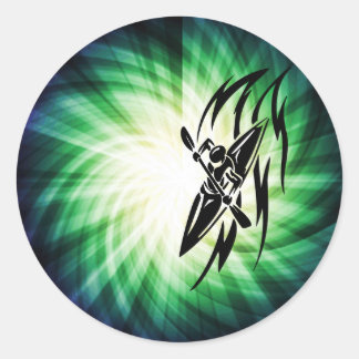 Cool Kayaking Classic Round Sticker