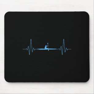 Cool Kayaking Heartbeat Canoe Boating Kayaks Outdo Mouse Mat