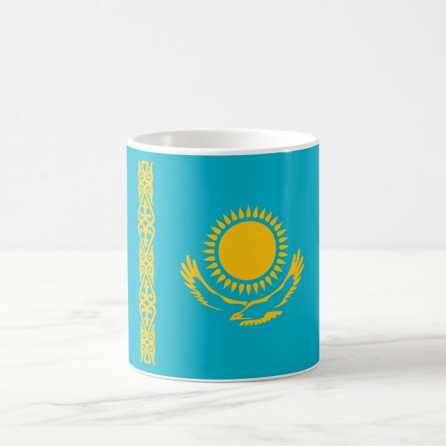 Cool Kazakhstan Flag Coffee Mug (Center)