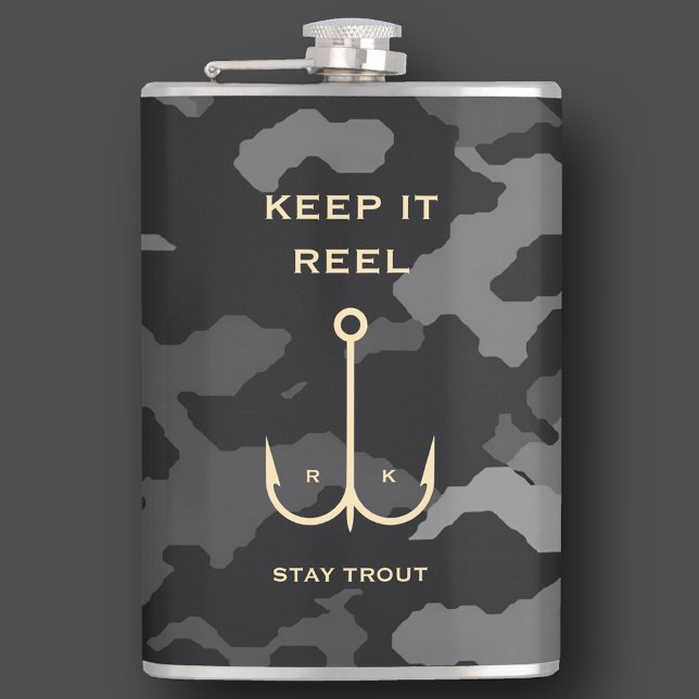 COOL KEEP IT REEL FISHING FATHER'S DAY CAMO HIP FLASK (COOL KEEP IT REEL FISHING FATHER'S DAY CAMO FLASK
)