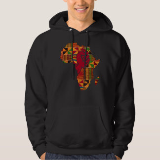 Cool Kente Cloth Art Men Women Africa Map Black Po Hoodie