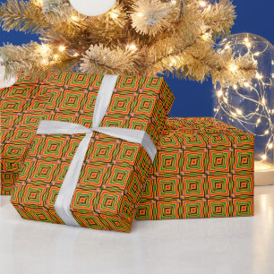 Cool Kente Squares Wrapping Paper