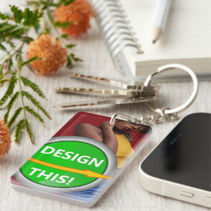 COOL! Keychain - Acrylic Rectangle (single-sided)