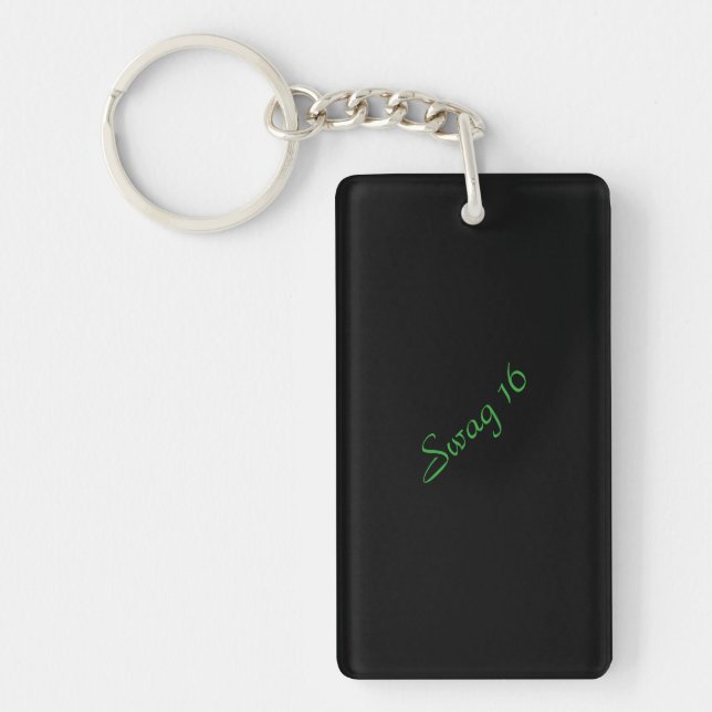 Cool keychain for a 16 year old boy (black) (Front)