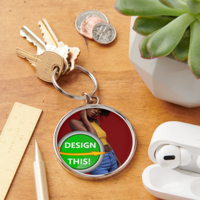 COOL! Keychain - Premium Round Large - Custom (Desk)