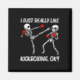 Cool Kickboxing Design For Men Women Kickbox Sport Magnet
