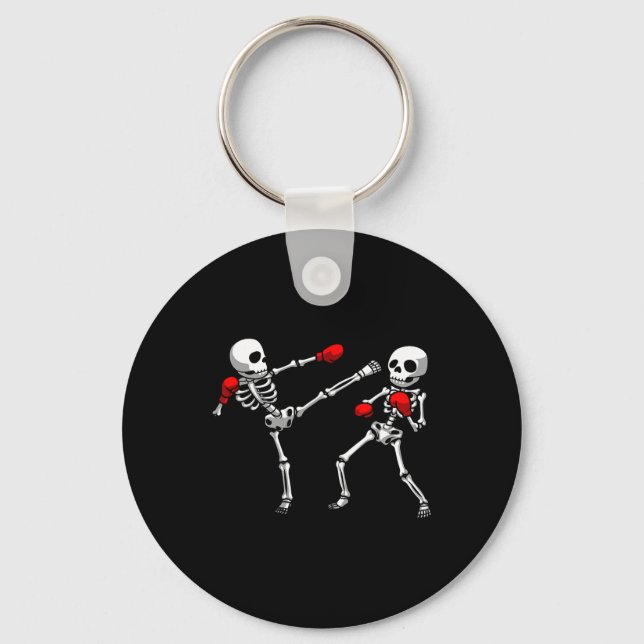 Cool Kickboxing Design For Men Women Kickboxer Box Key Ring (Front)