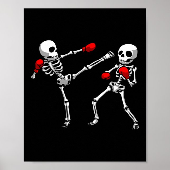 Cool Kickboxing Design For Men Women Kickboxer Box Poster (Front)