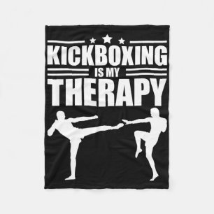 Cool Kickboxing For Men Women Kickboxer Workout Ex Fleece Blanket