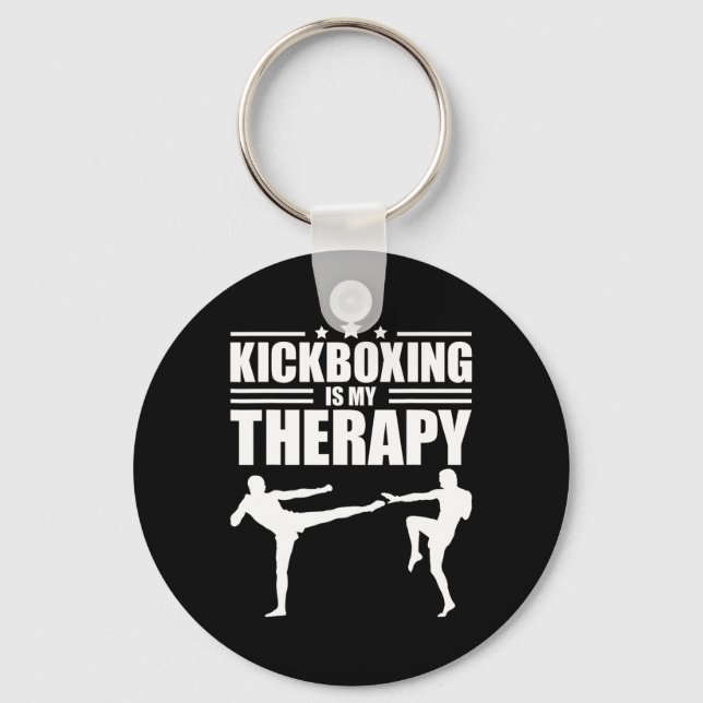 Cool Kickboxing For Men Women Kickboxer Workout Ex Key Ring (Front)