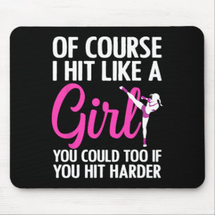 Cool Kickboxing For Women Girls Taekwondo Karate K Mouse Mat