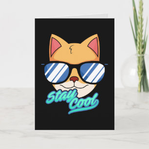 COOL KID CAT BIRTHDAY KIDS GREETING CARDS