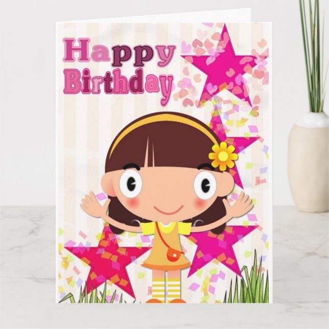 COOL KID GIRLS KIDS GIANT Greeting Card (Front)
