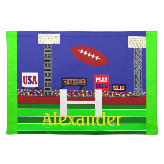 Cool Kids Football Placemat Made in America Gift