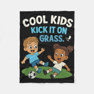 Cool Kids Kick It On Gr Youth Soccer Graphic  Fleece Blanket