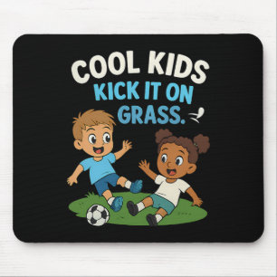 Cool Kids Kick It On Gr Youth Soccer Graphic Mouse Mat
