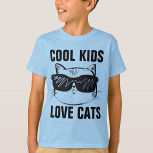 COOL KIDS LOVE CATS Cat T-Shirts